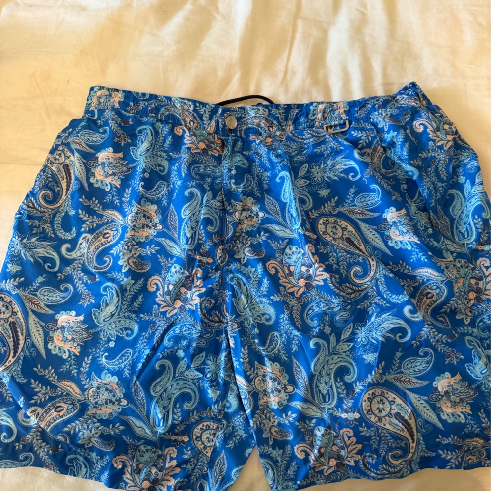 Peter Millar Blue Paisley Men’s XL Swim Suit